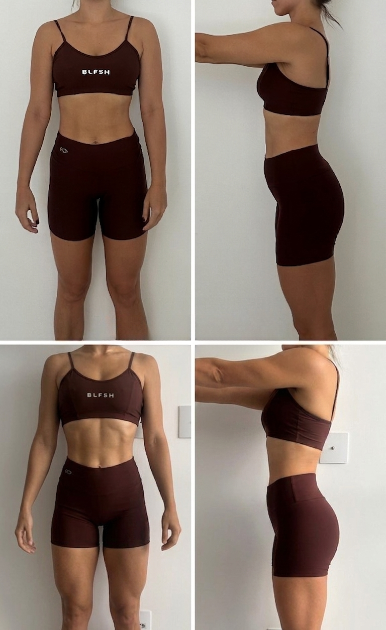 Antes e depois — mulher, composição